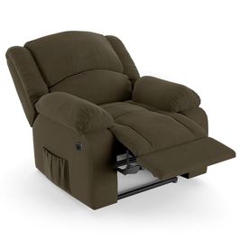 Poltrona do Papai Reclinável Pietra Power Elétrica FH9 Veludo Capuccino - Mpozenato