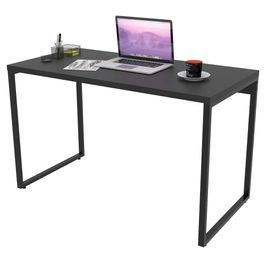 Mesa de Escritório Office 120cm Estilo Industrial Prisma Preto C08 Onix - Mpozenato