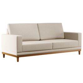 Sofá Living 145cm 2 Lugares Kayrós D05 Linho Bege - Mpozenato