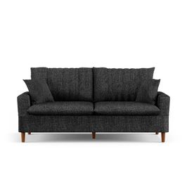 Sofá Living 3 Lugares 180cm com Almofadas Veras D05 Linho Grafite - Mpozenato