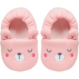 Buba, Pantufa Urso Rosa - 09 A 12 Meses