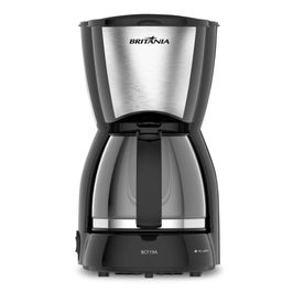 Cafeteira Britânia 18 Cafezinhos Jarra de Vidro 550W  BCF19A | Preto/Inox (127 V)