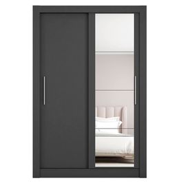 Guarda Roupa com Espelhos 2 Portas 4 Gavetas Santiago Caemmun Preto