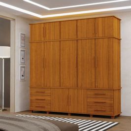 Guarda Roupas Casal Londres Triplex Grande 5 Portas 6 gaveta