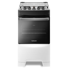 Fogão a Gás de Piso 4 Bocas Continental Mesa de Inox - FC4IB Branco / Bivolt