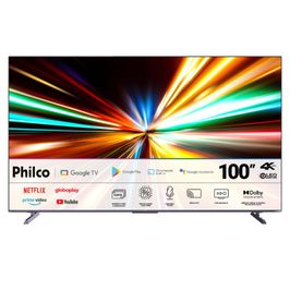 Smart TV 100" Philco Qled Google TV 4K P100SGA | Preto (Bivolt)