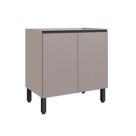 Armário de Cozinha 80 cm 2 Portas 1 Prateleira Quiditá Fumê