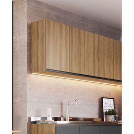 Armário Aéreo Cozinha 120 cm 3 Portas 2 Prateleiras Quiditá Montana