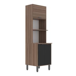 Torre Quente Móveis Sul Raíssa 65 cm 3 Portas MDP 5193 Nogal/Preto