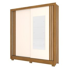 Guarda-Roupa / Roupeiro Henn 2 Portas de Correr 4 Gavetas BE162 Nature/Offwhite