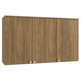Armário Aéreo Kappesberg Botanic 120cm com LED 3 Portas MDP M634 Nogueira