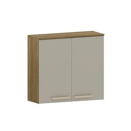 Armário 80 cm 2 Portas Basculantes Luciane Helô Avela/Mocca