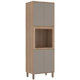Torre Quente Luciane Yara 1 Nicho para Forno 4 Portas 1316 Vanilla/Graff