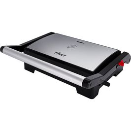 Grill Sanduicheira Oster Inox 2 em 1, Antiaderente, com Alça  OGRL230 Preto / 110 V