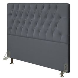 Cabeceira Cama Box Casal Queen 160cm Diamante Veludo J02 Cinza - Mpozenato