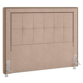 Cabeceira Cama Box Casal 140cm Paolla P02 Linho Chumbo - Mpozenato