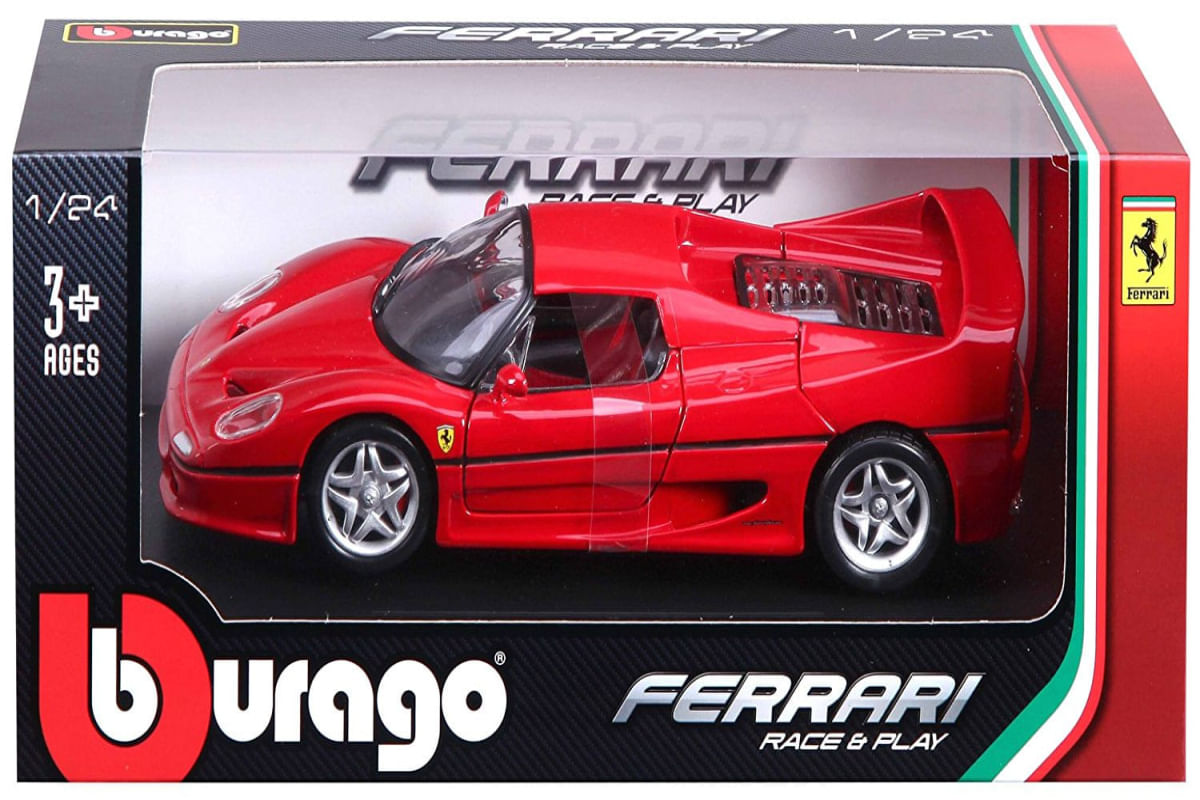 Miniatura Carro Ferrari F50 1/24 Race e Play Vermelho Miniatura Carro Ferrari F50 1/24 Race e Play Vermelho
