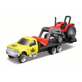 Miniatura Heartland Haulers 1/64 Fresh Metal Guincho Amarelo E Trator Vermelho Maisto 12328