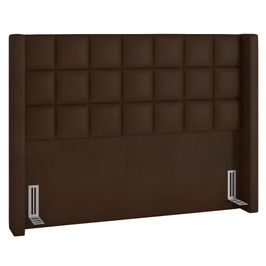 Cabeceira Cama Box King 195cm Pisa P02 Sintético Marrom - Mpozenato