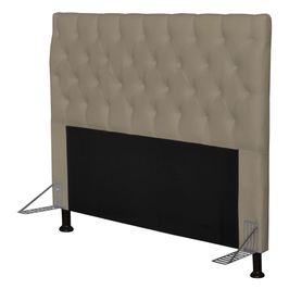 Cabeceira Cama Box Casal 195cm Cristal Sintético Areia - JS Móveis