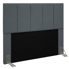 Cabeceira Cama Box Casal 140cm Pérola W01 Suede Cinza - Mpozenato