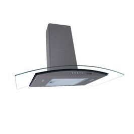 Coifa Fogatti de Parede Clean Vidro Curvo Kromanox 75cm Kromanox / 220 V
