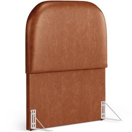 Cabeceira Cama Box 100cm Orgânica Lanna W01 Couríssimo Camel - Lyam Decor