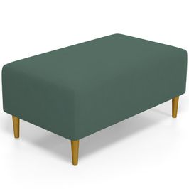 Puff Decorativo Sala de Estar Cléo W01 Pés Palito 90 cm Suede Verde Musgo - Lyam Decor