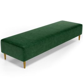 Puff Decorativo Sala de Estar Bali W01 Pés Palito 170x60cm Couríssimo Verde Musgo - Lyam Decor