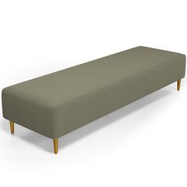 Puff Decorativo Sala de Estar Bali W01 Pés Palito 190x60cm Bouclê Oliva - Lyam Decor